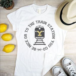 Yellowstone train station tee